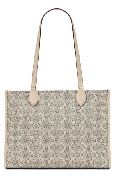 Kate Spade New York Large Spade Floral Coated Canvas Tote In Neutral Multi