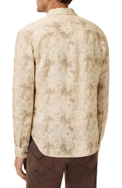 John Varvatos Luca Paint Pattern Button-up Shirt In Brown