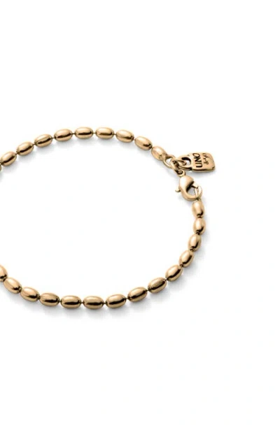 Unode50 18k Gold-plated Charm Bracelet With Oval Links In Gold