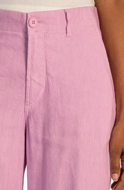 Kut From The Kloth Meg High Waist Wide Leg Linen Blend Pants In Orchid