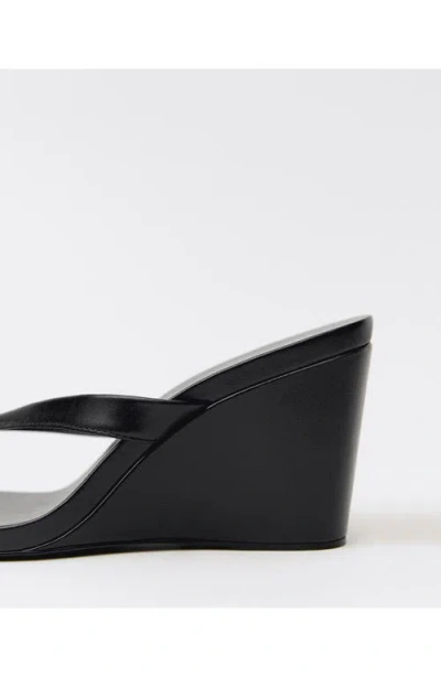 Mango Wedge Sandal In Black