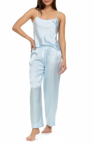 Flora Nikrooz Jamie 3-piece Travel Pajamas In Ice Blue