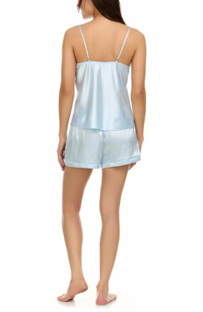Flora Nikrooz Jamie 3-piece Travel Pajamas In Ice Blue