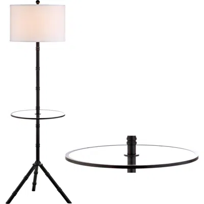 Jonathan Y Hall 62" Metal Led End Table Floor Lamp In Oil Rubbed Bronze