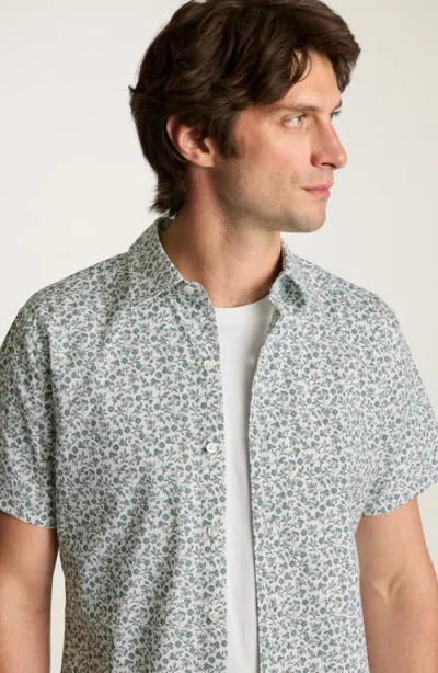 Bonobos Riviera Floral Short Sleeve Stretch Cotton Button-up Shirt In Kenria Floral V2 C67