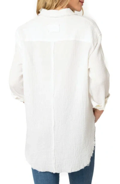 Gibsonlook Beachside Gauze Shirt In Off White