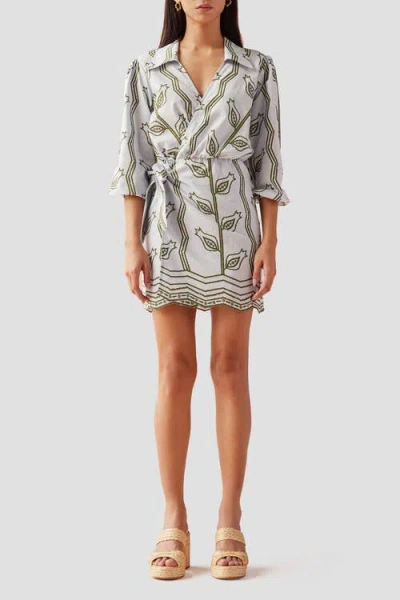 Omika Avery Mini Dress In Vani Dew In Vani Dew