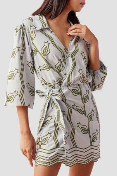 Omika Avery Mini Dress In Vani Dew In Vani Dew