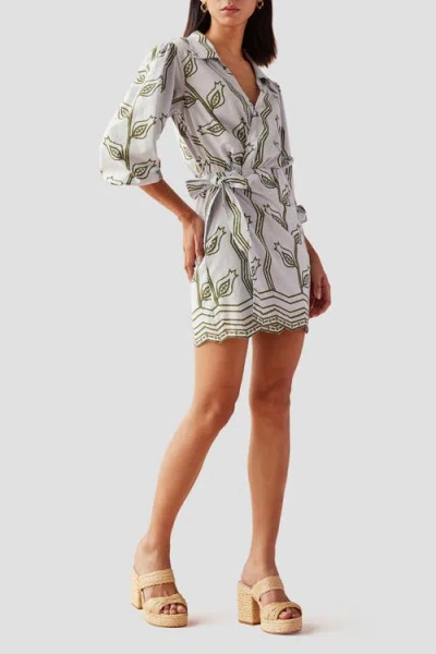 Omika Avery Mini Dress In Vani Dew In Vani Dew