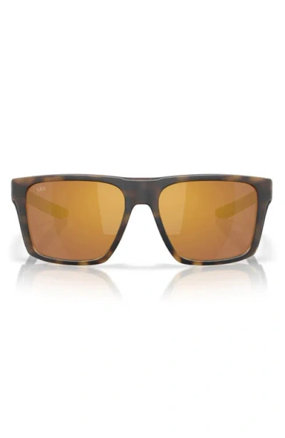 Costa Del Mar Phantos 57mm Polarized Sunglasses In Matte Tortoise/gold 580g