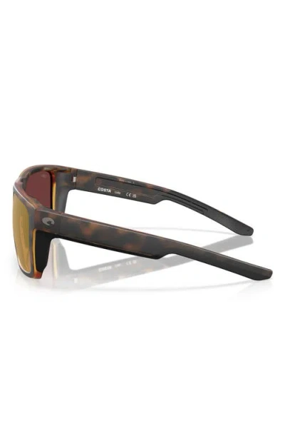 Costa Del Mar Phantos 57mm Polarized Sunglasses In Matte Tortoise/gold 580g