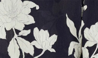Mango Floral Tie Sleeve Button-up Shirt In Black