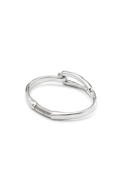 Unode50 Sterling Silver-plated Bracelet With Buckle In Silver