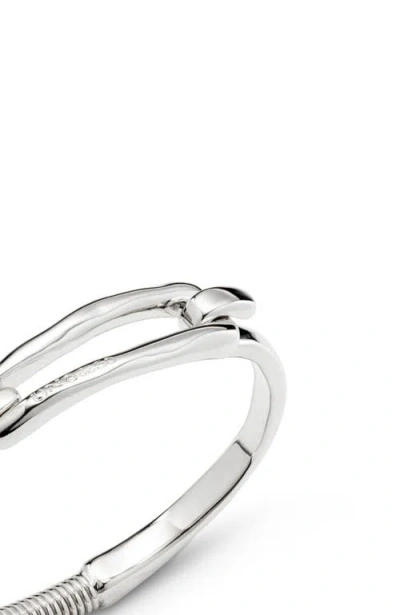Unode50 Sterling Silver-plated Bracelet With Buckle In Silver