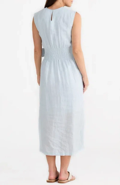 Brave + True Brave+true Turning Point Sleeveless Linen Dress In Sky