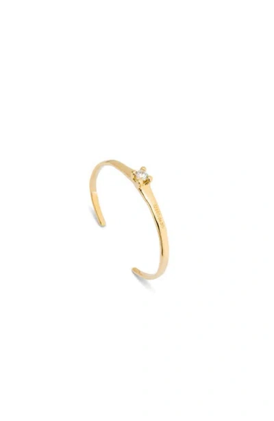 Unode50 18k Gold-plated Cuff Bracelet With White Cubic Zirconia In Gold