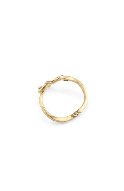 Unode50 18k Gold-plated Bracelet With Nailed Heart, Visible Spring In Gold