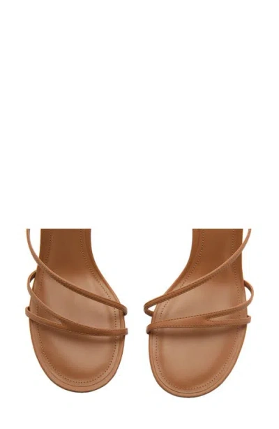 Mango Slingback Kitten Heel Sandal In Caramel