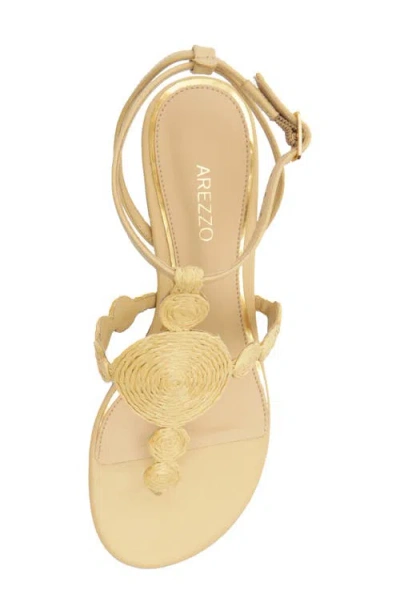 Arezzo Hayley Ankle Strap Sandal In Natural