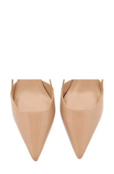 Mango Slingback Pointed Toe Pump In Beige