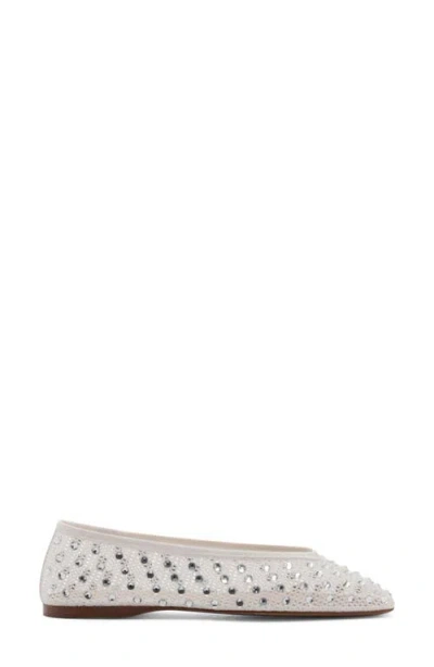 Mango Embellished Ballet Flat In White