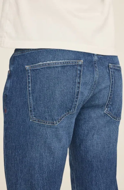 Warp & Weft Warp+weft High Waist Straight Leg Jeans In Dark Cove