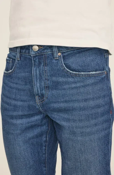 Warp & Weft Warp+weft High Waist Straight Leg Jeans In Dark Cove
