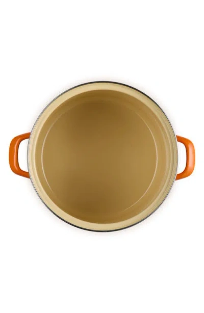 Le Creuset 10-quart Enameled Stainless Steel Stock Pot In Flame