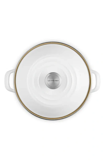 Le Creuset 10-quart Enameled Stainless Steel Stock Pot In White