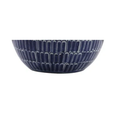 Jonathan Y Ronald 21" Ceramic Led Table Lamp, Navy In Navy