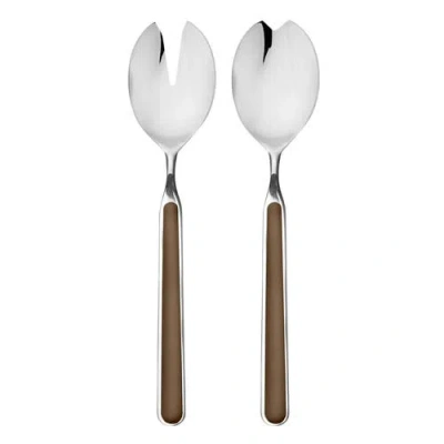 Mepra Fantasia 2-piece Salad Server Set In Tobacco