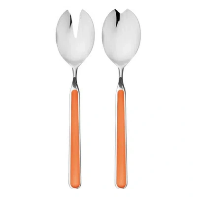 Mepra Fantasia 2-piece Salad Serving Set In Carrot