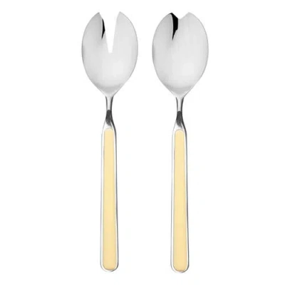 Mepra Fantasia 2 Piece Salad Serving Set In Vanilla