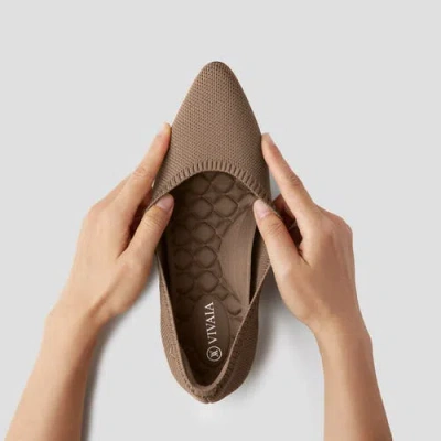 Vivaia Lightweight Pointed-ballet Flats In Espresso