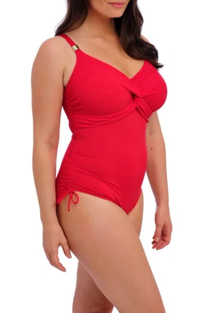 Fantasie Ottawa Underwire Twist Front One-piece Swimsuit In Radiant Red