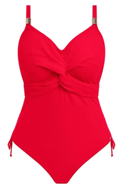 Fantasie Ottawa Underwire Twist Front One-piece Swimsuit In Radiant Red
