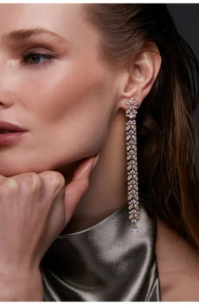Nadri Starlet Extra Long Linear Drop Earrings In Gold