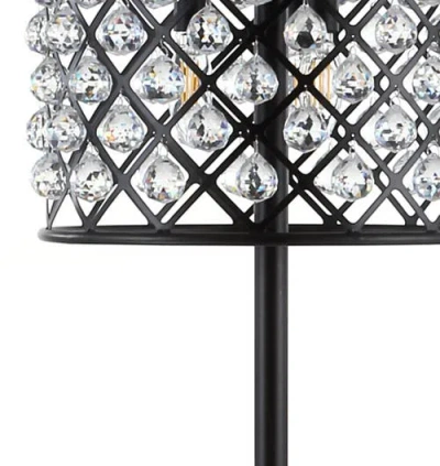 Jonathan Y Elizabeth 60" Crystal/metal Led Floor Lamp In Bronze