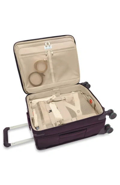 Briggs & Riley Baseline Global Spinner Carry-on In Plum