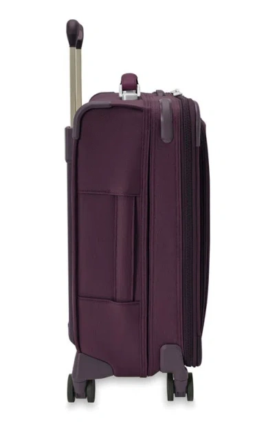 Briggs & Riley Baseline Global Spinner Carry-on In Plum