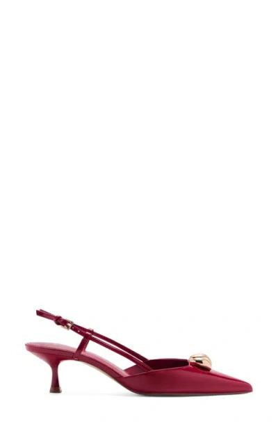 Mango Pointed Toe Slingack Pump In Red