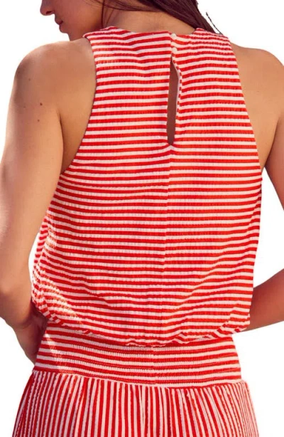 Next Stripe Sleeveless Top In Red