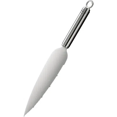 Rosle Stainless Steel Serrated Pie Server With Ergonomic Handle In Silver