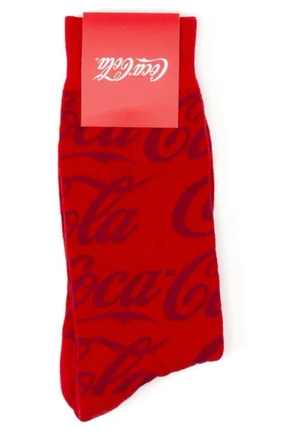Cufflinks, Inc . Diet Coke Crew Socks In Red