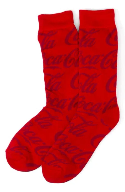 Cufflinks, Inc . Diet Coke Crew Socks In Red