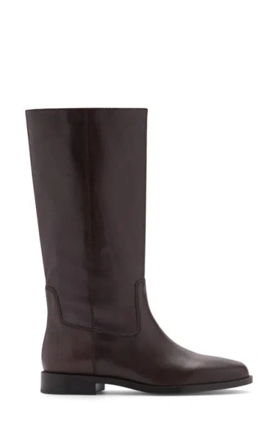 Mango Knee High Boot In Chocolate