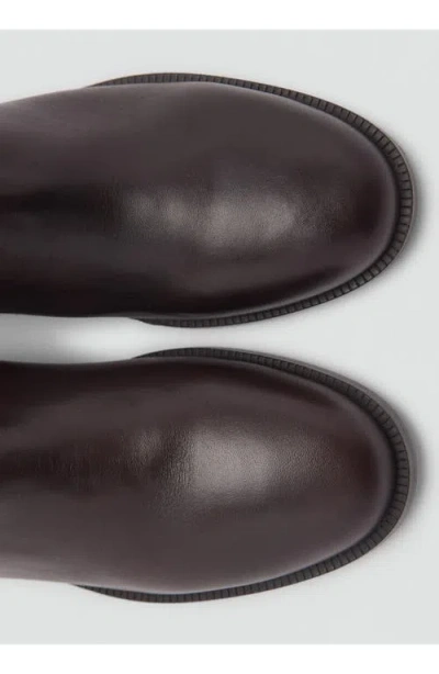 Mango Knee High Boot In Chocolate