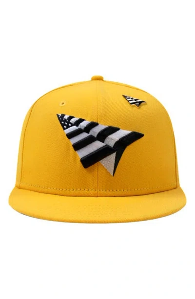 Paper Planes Original Crown 9fifty Twill Cap In Citron