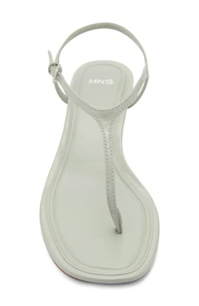 Mango T-strap Sandal In Pastel Green
