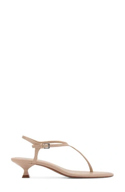 Mango Kitten Heel Sandals With Straps Medium Brown In Brown
